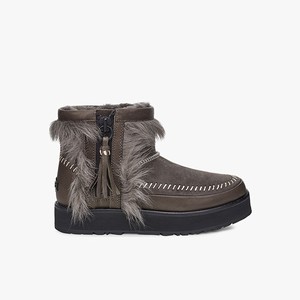 Ugg Fluff Punk Klassiska Stövlar Dam Svarta/Olivgröna (746903MIF)